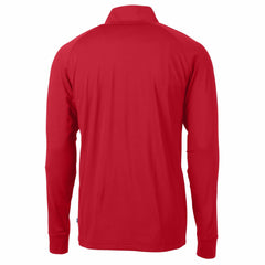 Cleveland Guardians Cutter & Buck Big & Tall Adapt Eco Knit Stretch Recycled Quarter-Zip Pullover Top Red