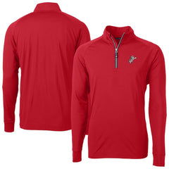 Cincinnati Reds Cutter & Buck Patriotic Logo Adapt Eco Knit Stretch Recycled Quarter-Zip Pullover Top Red