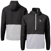 Los Angeles Dodgers Cutter & Buck Charter Eco Recycled Half-Zip Anorak Jacket Black