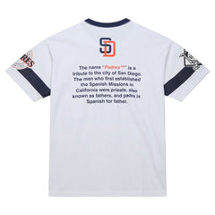 San Diego Padres Cooperstown Collection Team Origins Premium T-Shirt White | Mitchell & Ness