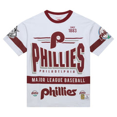 Philadelphia Phillies Cooperstown Collection Team Origins Premium T-Shirt White | Mitchell & Ness