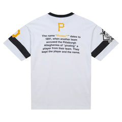 Pittsburgh Pirates Cooperstown Collection Team Origins Premium T-Shirt White | Mitchell & Ness
