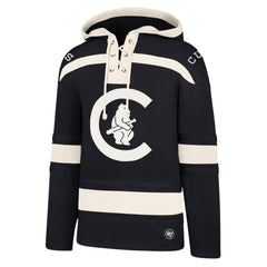 Chicago Cubs Superior Lacer Pullover Hoodie Navy | 47 brand