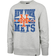 New York Mets Letters Headline Pullover Sweatshirt Gray | 47 brand