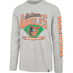 Baltimore Orioles Fair Ball Franklin Long Sleeve T-Shirt Gray | 47 brand