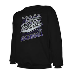 Colorado Rockies Stitches Lightweight Crew Sweatshirt Black