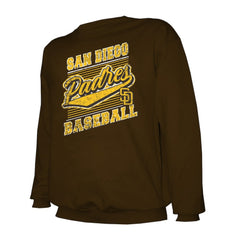San Diego Padres Stitches Lightweight Crew Sweatshirt Brown