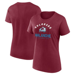 Colorado Avalanche Logo Athletic Women's Unrivaled T-Shirt Burgundy