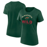 Minnesota Wild Logo Athletic Women's Unrivaled T-Shirt Green