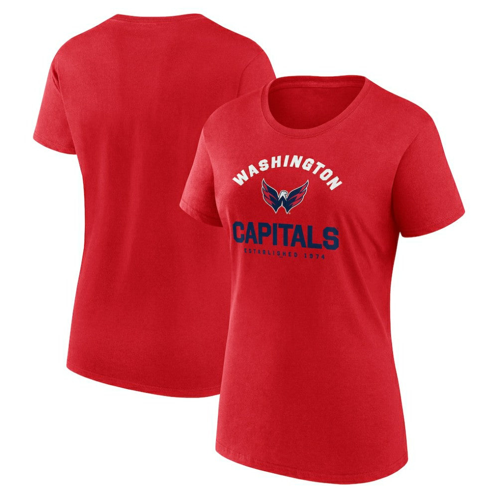Washington Capitals Logo Athletic Women's Unrivaled T-Shirt Red