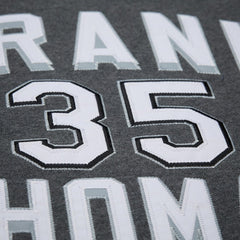Frank Thomas Chicago White Sox Legends Collection Vintage Logo Name & Number Fleece Pullover Sweatshirt Heather Charcoal | Mitchell & Ness