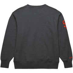 Willie Mays San Francisco Giants Legends Collection Vintage Logo Name & Number Fleece Pullover Sweatshirt Heather Charcoal | Mitchell & Ness
