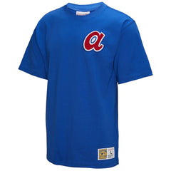 Hank Aaron Atlanta Braves Legends Collection Vintage Logo T-Shirt Royal | Mitchell & Ness