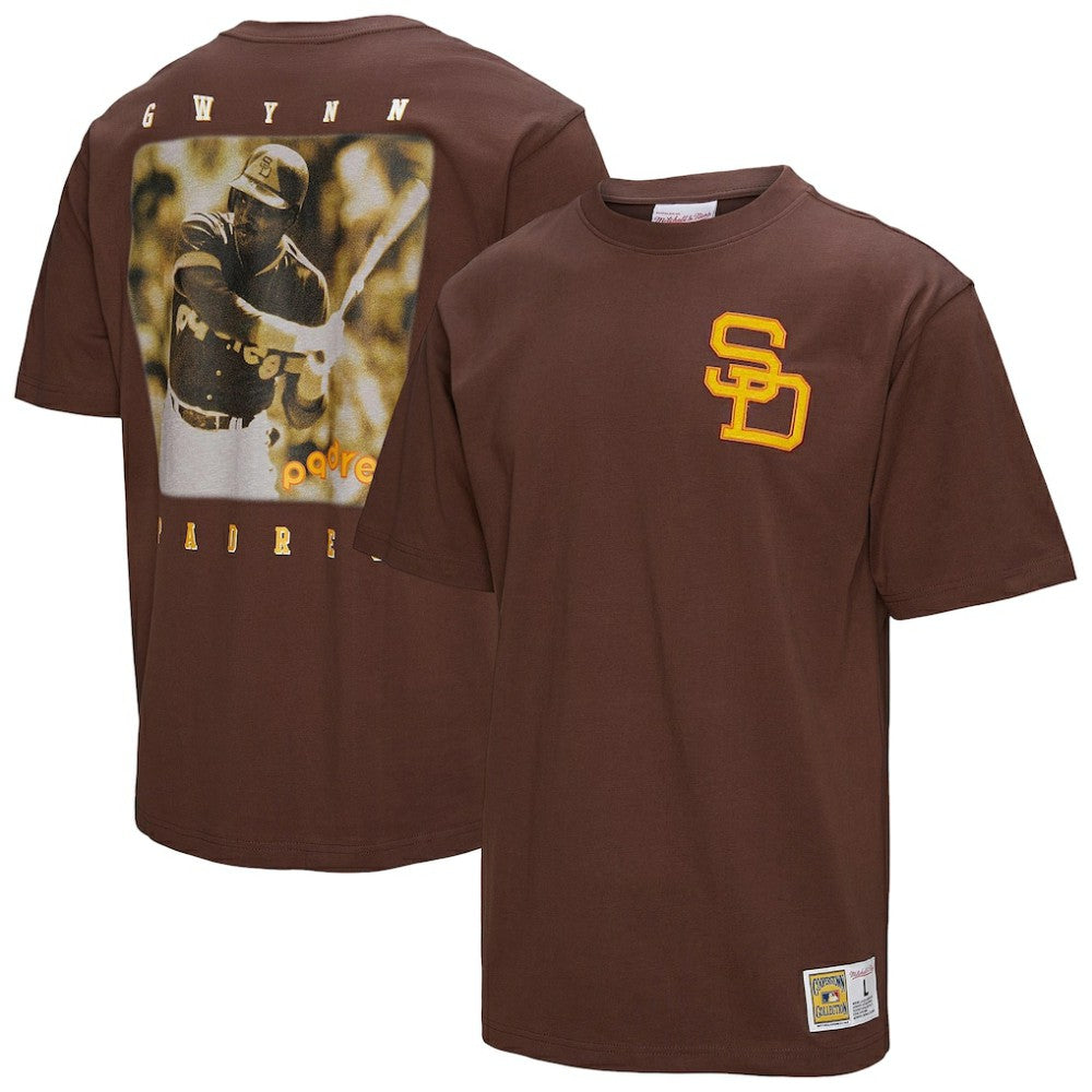 Tony Gwynn San Diego Padres Legends Collection Vintage Logo T-Shirt Brown | Mitchell & Ness