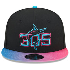 Miami Marlins 2025 City Connect 9FIFTY Snapback Hat Black/Pink | New Era