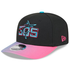 Miami Marlins 2025 City Connect 9SEVENTY Adjustable Hat Black/Pink | New Era