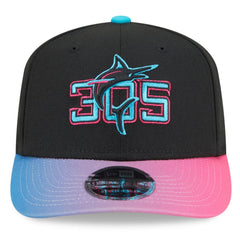 Miami Marlins 2025 City Connect 9SEVENTY Adjustable Hat Black/Pink | New Era