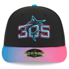 Miami Marlins 2025 City Connect Low Profile 59FIFTY Fitted Hat Black/Pink | New Era