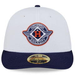Houston Astros 2025 City Connect Batting Practice Low Profile 59FIFTY Fitted Hat White/Navy | New Era