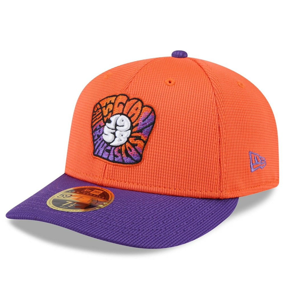 San Francisco Giants 2025 City Connect Batting Practice Low Profile 59FIFTY Fitted Hat Orange/Purple | New Era