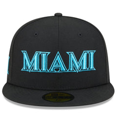 Miami Marlins 2025 City Connect 59FIFTY Fitted Hat Black | New Era