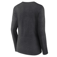 Vegas Golden Knights Women's Primary Logo Long Sleeve V-Neck T-Shirt Charcoal