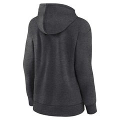 Baltimore Orioles Logo Athletic Women's Logo Triumphant V-Neck Pullover Hoodie Heather Charcoal
