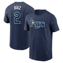 Yandy Diaz Tampa Bay Rays Fuse Name & Number T-Shirt Navy | Nike