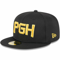 Pittsburgh Pirates City Connect Batting Practice 59FIFTY Fitted Hat Black | New Era