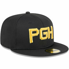 Pittsburgh Pirates City Connect Batting Practice 59FIFTY Fitted Hat Black | New Era