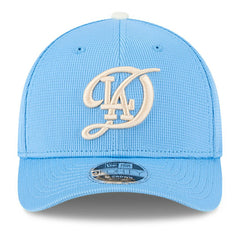Los Angeles Dodgers City Connect Batting Practice 9FORTY M-Crown Adjustable Hat Light Blue | New Era