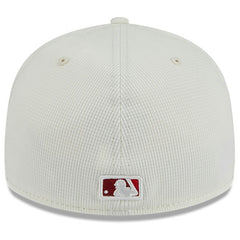 Los Angeles Angels City Connect Batting Practice Low Profile 59FIFTY Fitted Hat Cream/Red | New Era