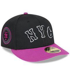 New York Mets City Connect Batting Practice Low Profile 59FIFTY Fitted Hat Charcoal/Purple | New Era