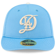 Los Angeles Dodgers City Connect Batting Practice Low Profile 59FIFTY Fitted Hat Light Blue | New Era