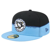 Pittsburgh Penguins New Era Vintage Color Dip 59FIFTY Fitted Hat Black/Light Blue
