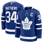 Auston Matthews Toronto Maple Leafs Fanatics Captain Patch Home Premium Jersey Blue