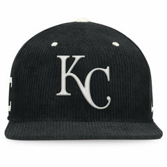 Kansas City Royals Pro Corduroy Structured Snapback Hat Black | Nike