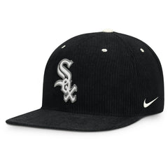 Chicago White Sox Pro Corduroy Structured Snapback Hat Black | Nike