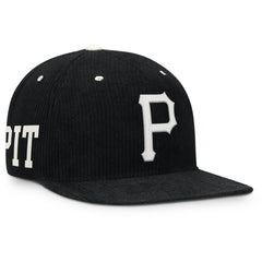Pittsburgh Pirates Pro Corduroy Structured Snapback Hat Black | Nike