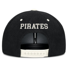Pittsburgh Pirates Pro Corduroy Structured Snapback Hat Black | Nike