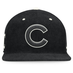 Chicago Cubs Pro Corduroy Structured Snapback Hat Black | Nike