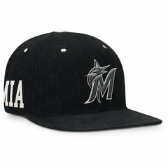 Miami Marlins Pro Corduroy Structured Snapback Hat Black | Nike