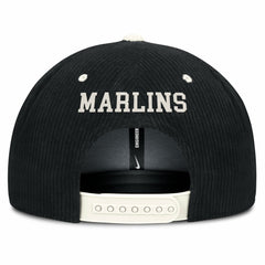 Miami Marlins Pro Corduroy Structured Snapback Hat Black | Nike