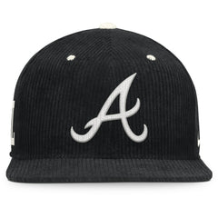 Atlanta Braves Pro Corduroy Structured Snapback Hat Black | Nike