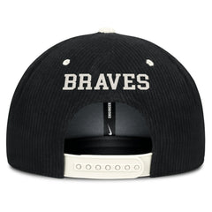 Atlanta Braves Pro Corduroy Structured Snapback Hat Black | Nike