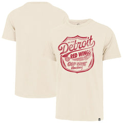 Detroit Red Wings '47 Poke Check Franklin T-Shirt Cream