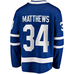 Auston Matthews Toronto Maple Leafs Fanatics Captain Patch Home Breakaway Player Jersey Blue