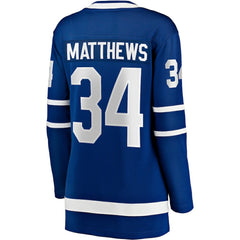 Auston Matthews Toronto Maple Leafs Fanatics Women's Captain Patch Home Breakaway Player Jersey Blue