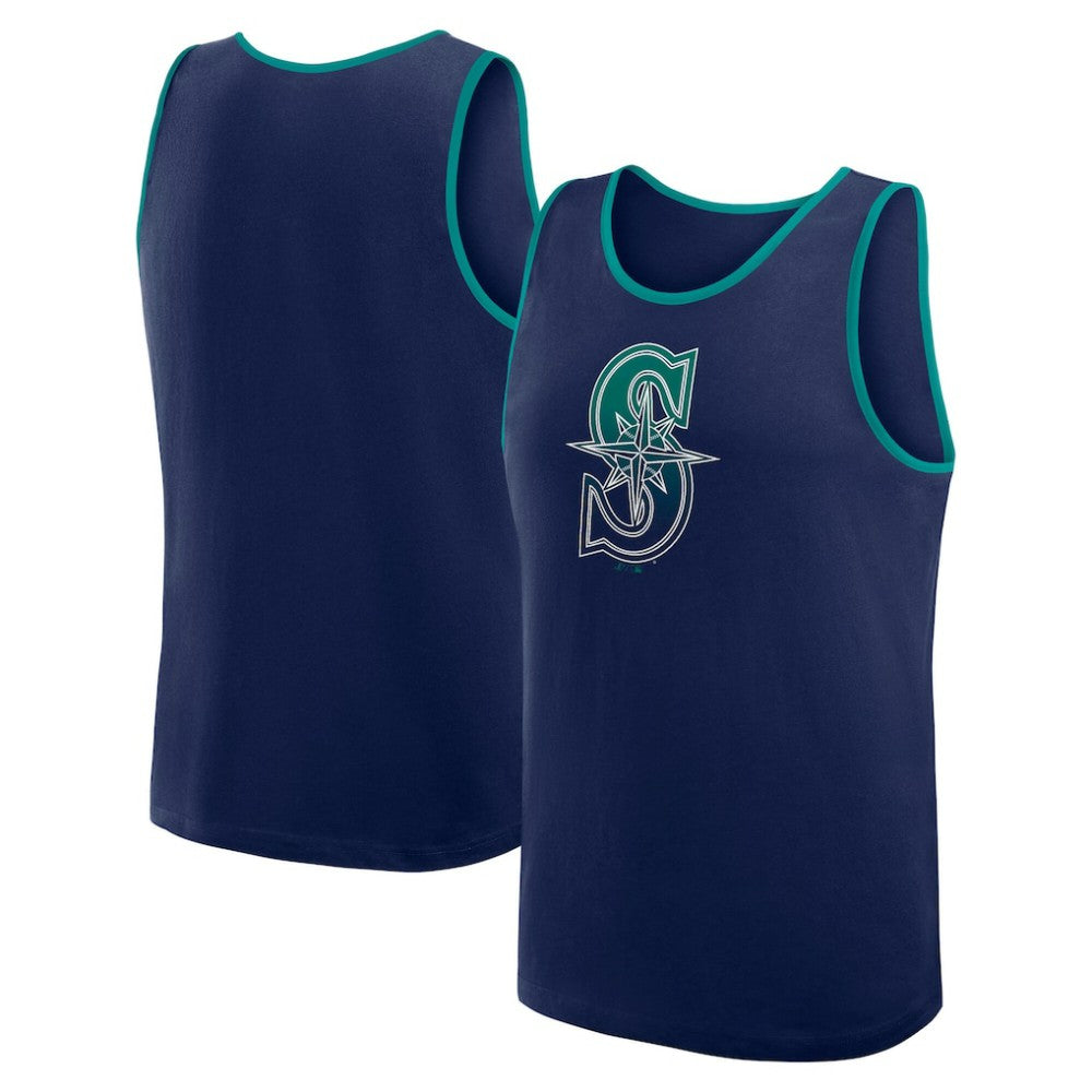 Seattle Mariners Logo Athletic Unmatched Success Tank Top Navy