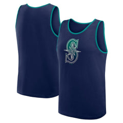 Seattle Mariners Logo Athletic Unmatched Success Tank Top Navy